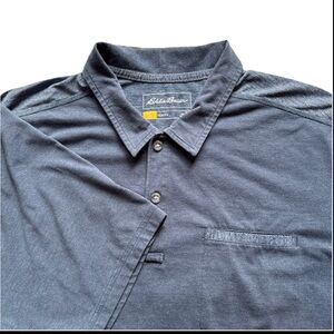 Eddie Bauer Travex Men's Navy Blue Short Sleeve Golf Polo Tall Size XL